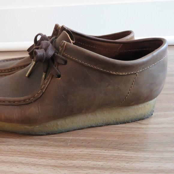 CLARKS ORIGINALS Wallabee Chukka Shoes in Brown Leather - Men's Size US 9 - Picture 6 of 15